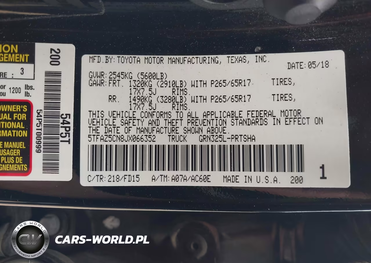 2018 Toyota Tacoma VIN:5TFAZ5CN8JX066352 - 9