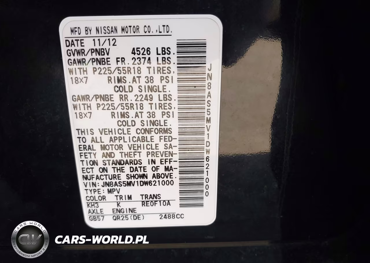 2013 Nissan Rogue Sv W-Sl Pkg VIN:JN8AS5MV1DW621000 - 9