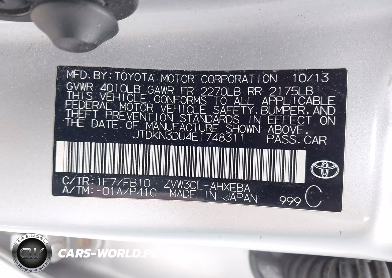 2014 Toyota Prius Three VIN:JTDKN3DU4E1748311 - 9