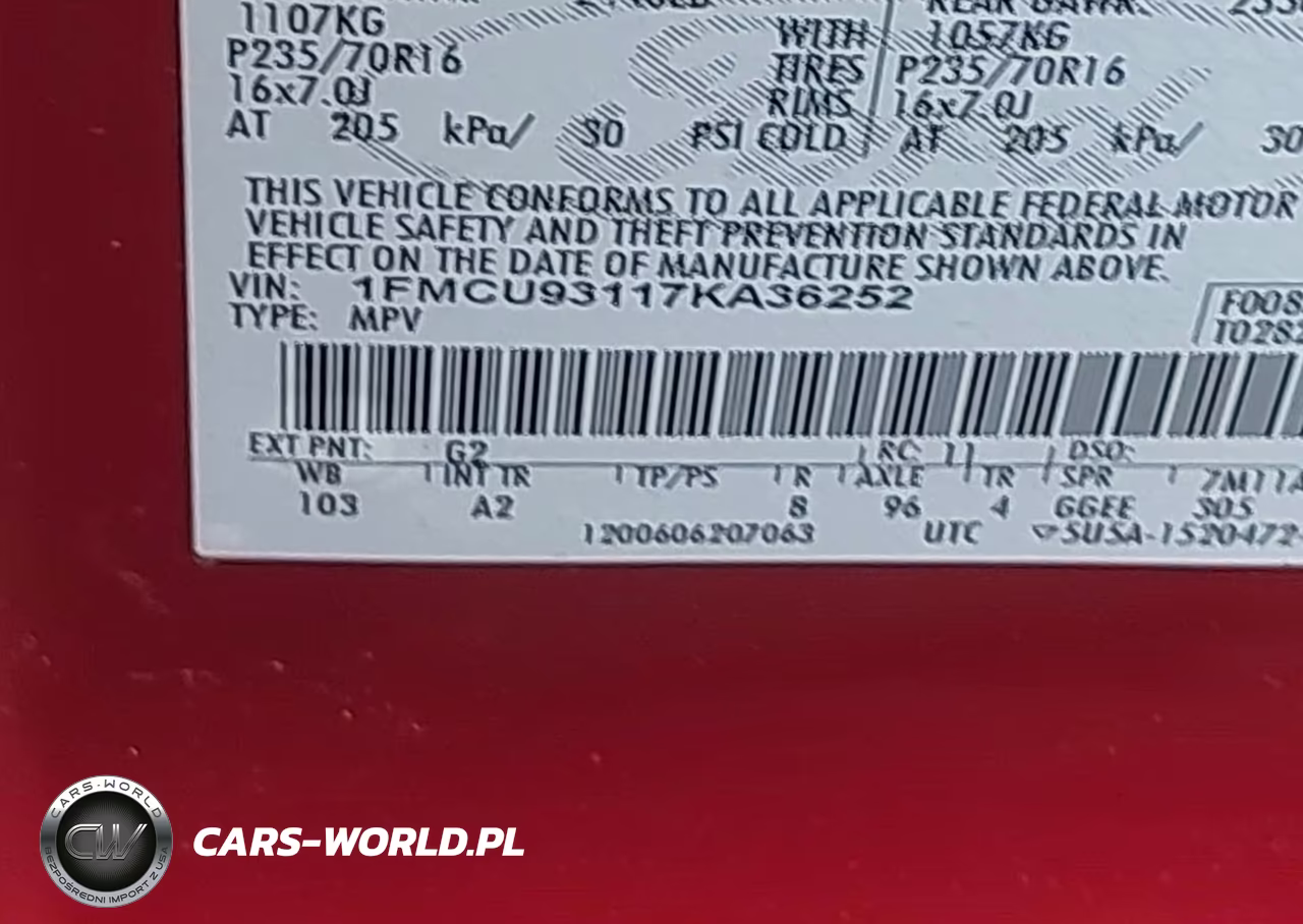2007 Ford Escape Xlt-Xlt Sport VIN:1FMCU93117KA36252 - 9