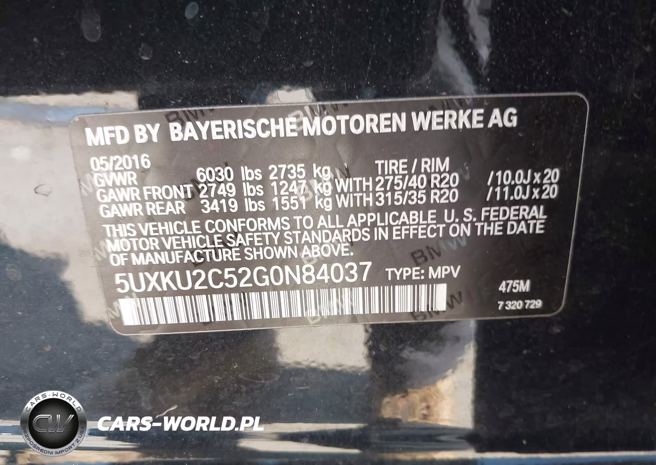 2016 BMW X6 xDrive35I VIN:5UXKU2C52G0N84037 - 9
