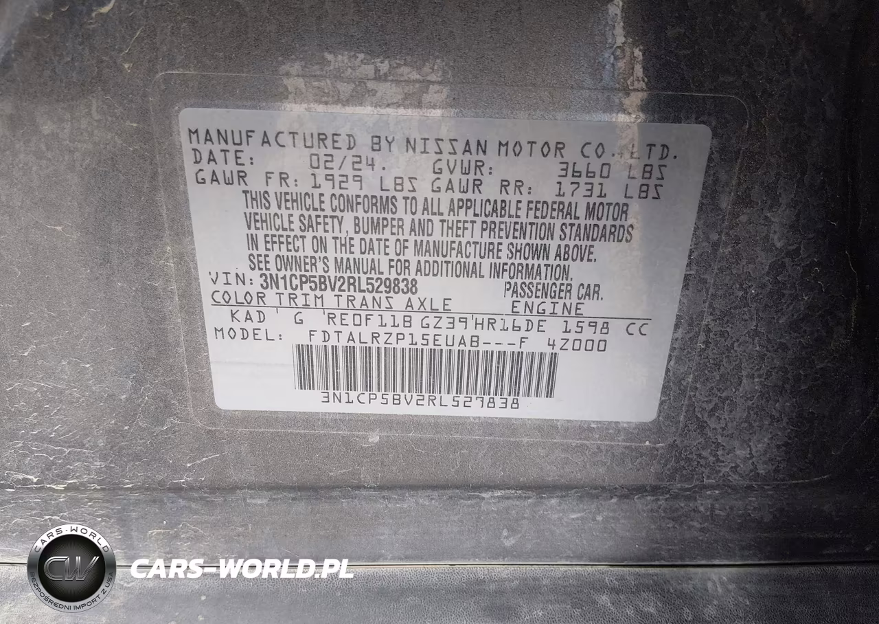 2024 Nissan Kicks S Xtronic Cvt VIN:3N1CP5BV2RL529838 - 9