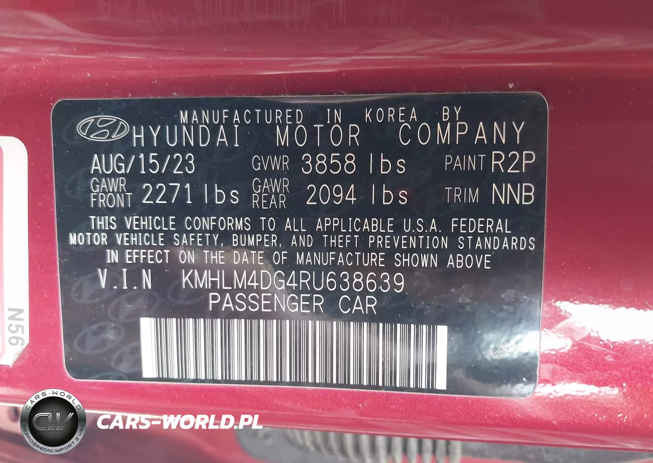2024 Hyundai Elantra Sel VIN:KMHLM4DG4RU638639 - 9