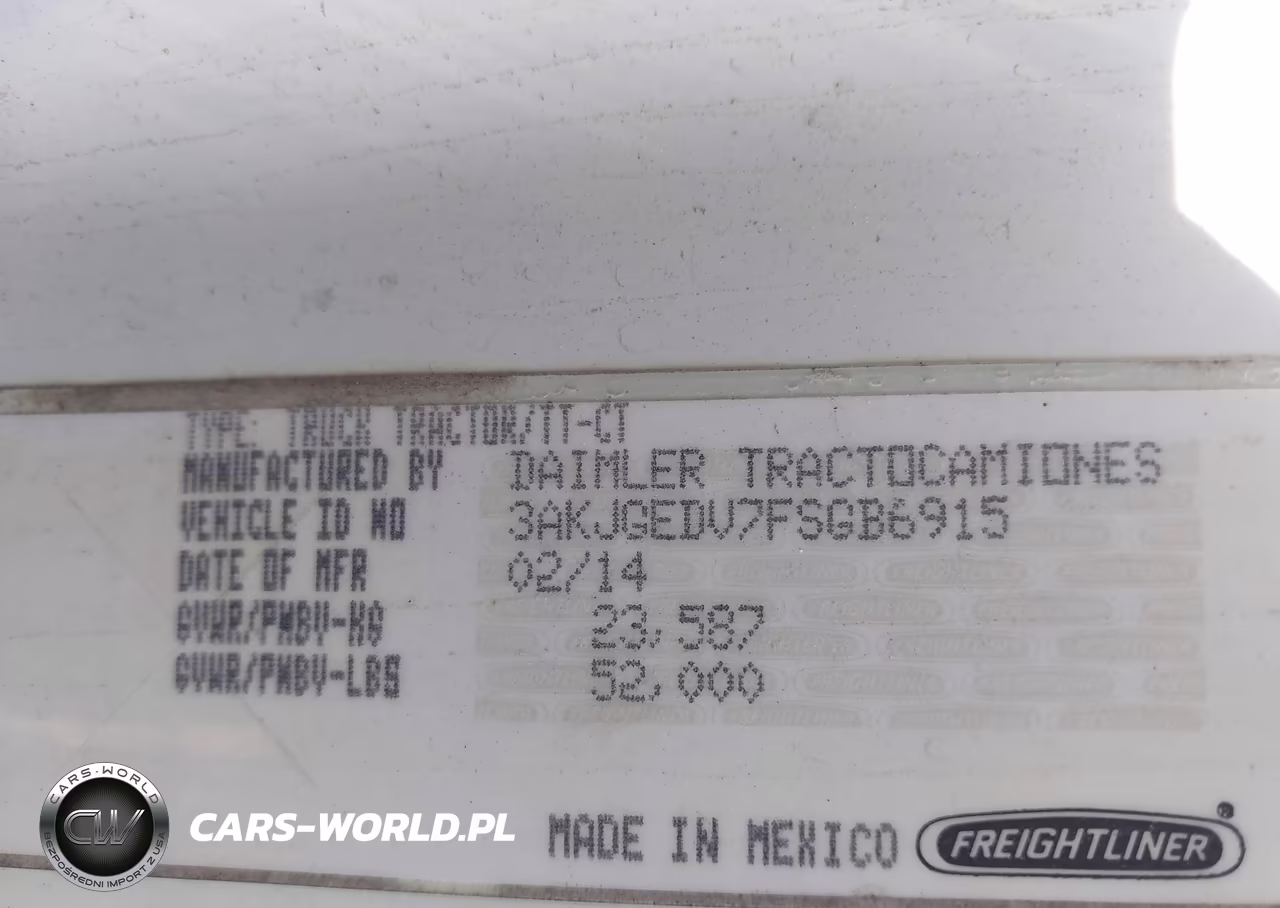 2015 Freightliner Cascadia 125 VIN:3AKJGEDV7FSGB6915 - 8