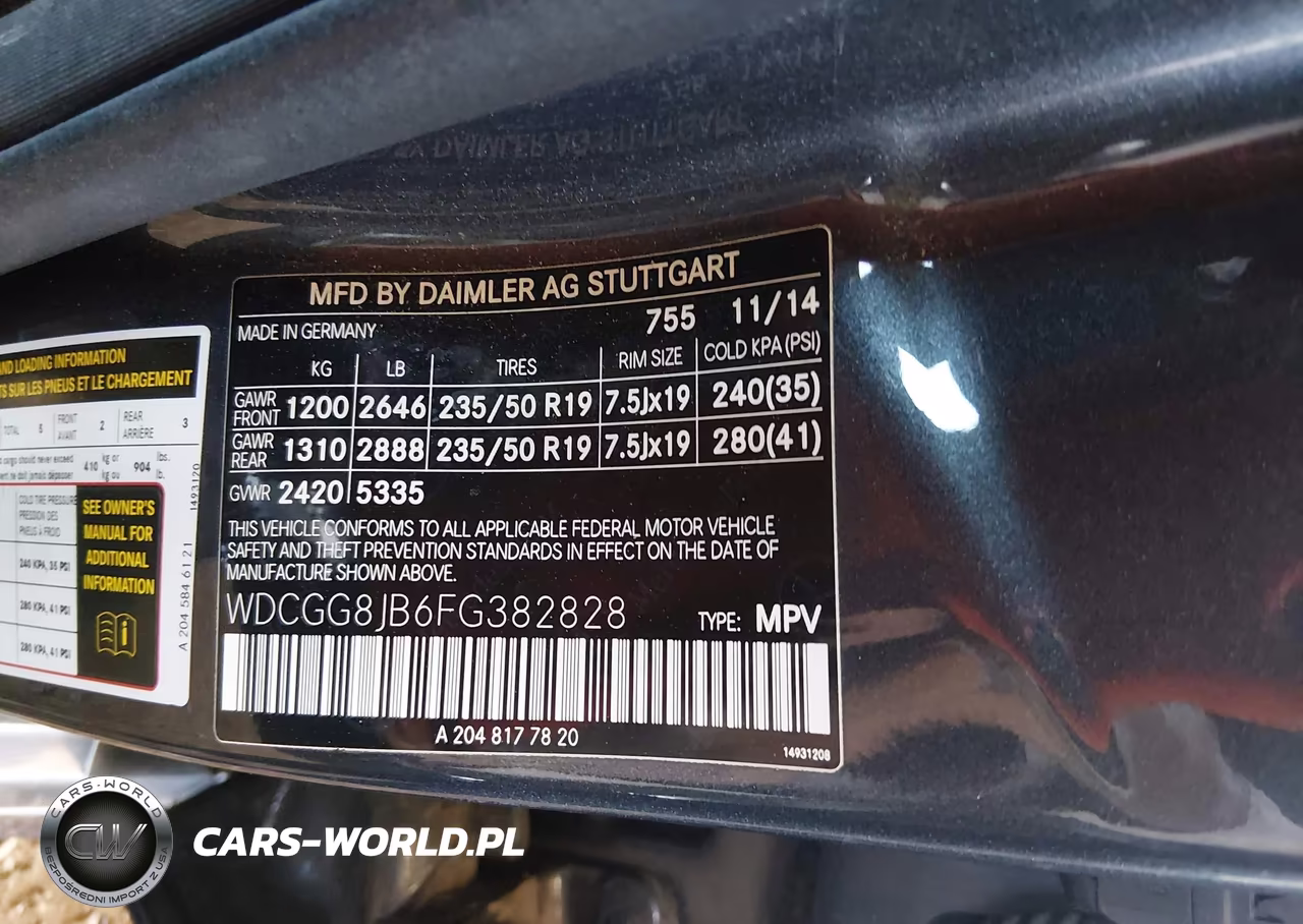 2015 Mercedes-Benz Glk 350 4Matic VIN:WDCGG8JB6FG382828 - 9