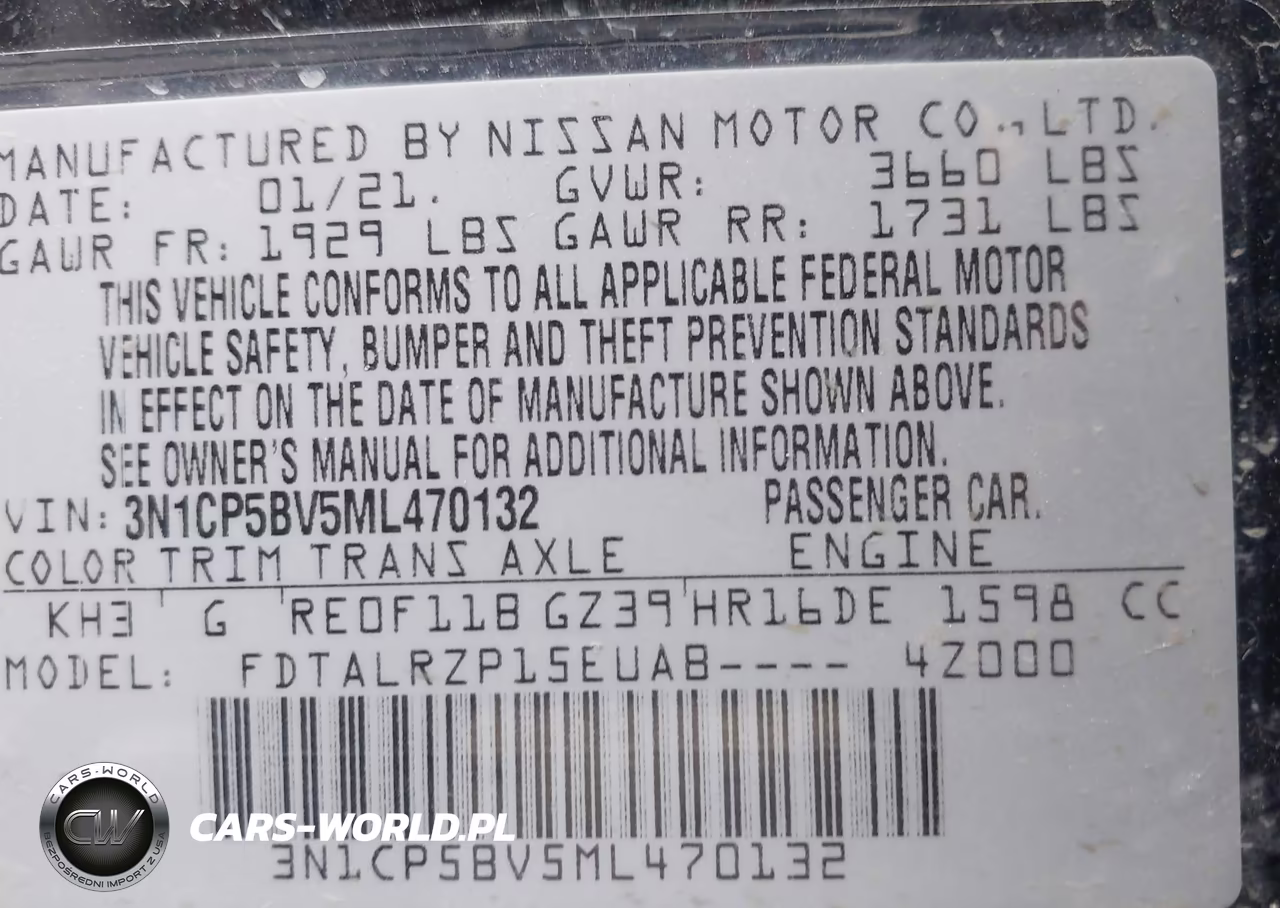 2021 Nissan Kicks S Xtronic Cvt VIN:3N1CP5BV5ML470132 - 9