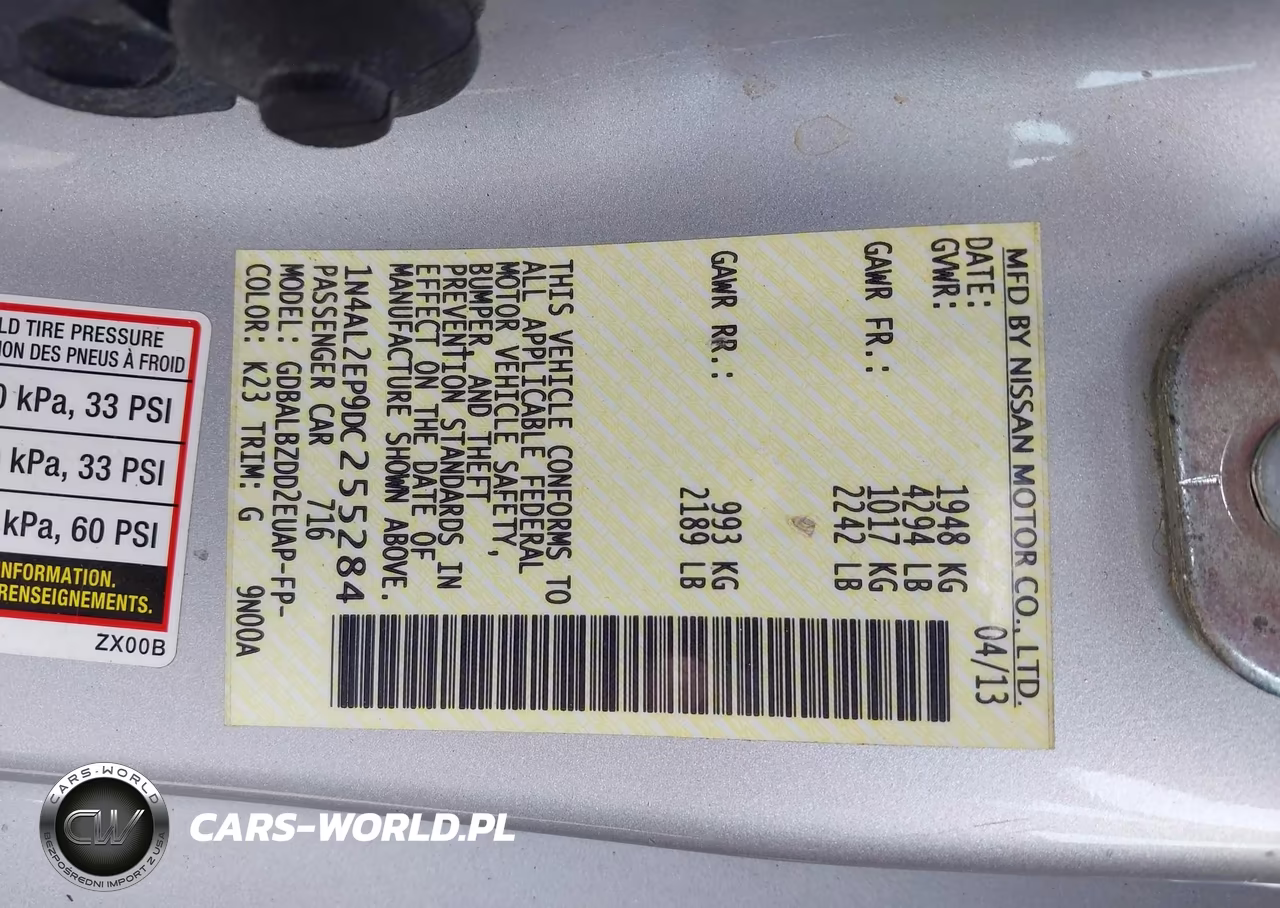 2013 Nissan Altima 2.5 S VIN:1N4AL2EP9DC255284 - 9