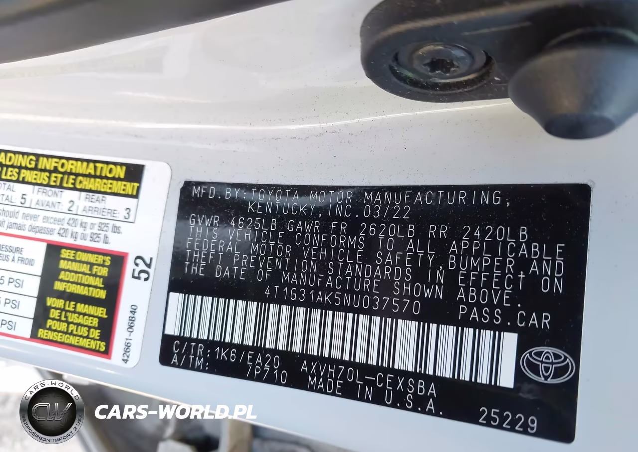 2022 Toyota Camry Se Hybrid VIN:4T1G31AK5NU037570 - 9