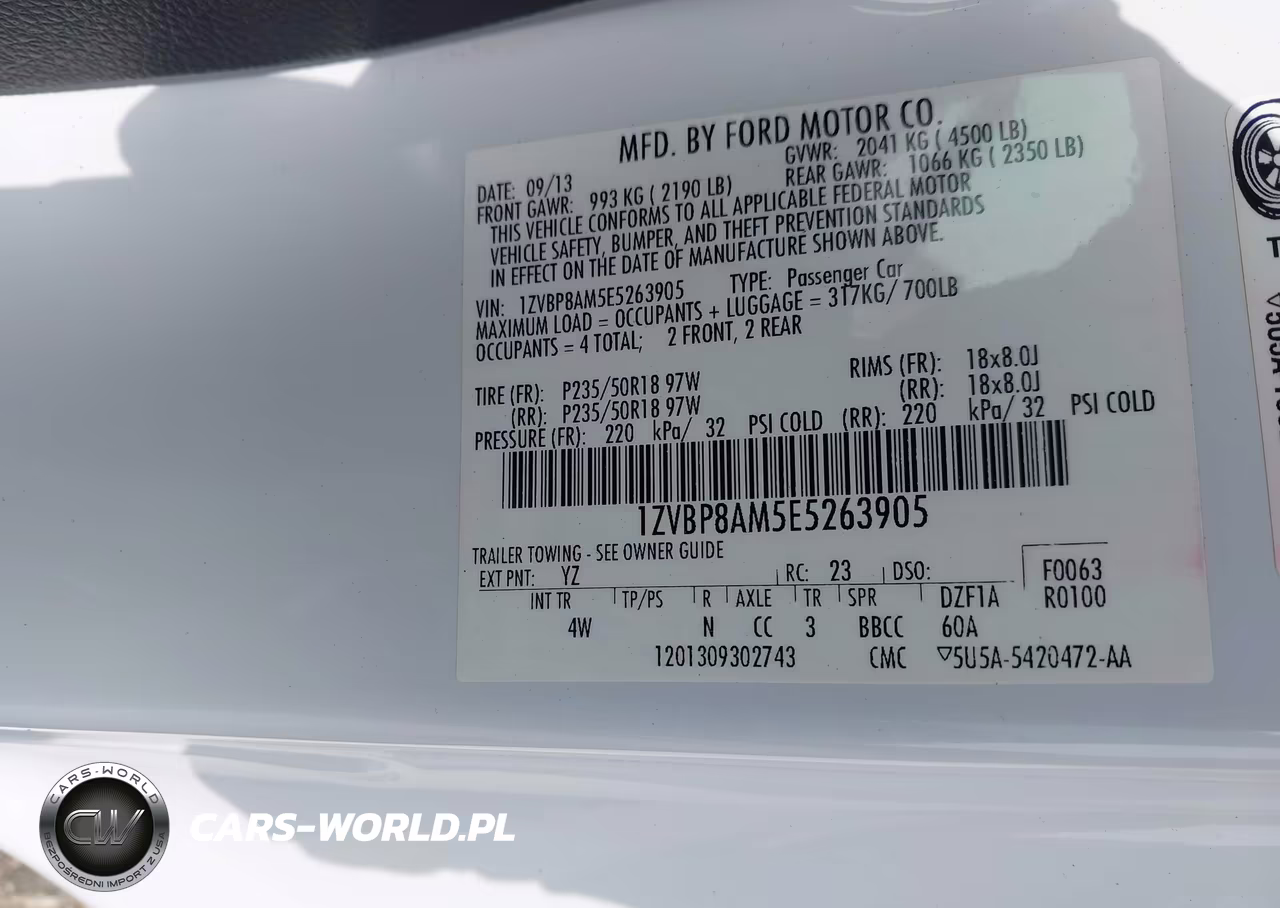 2014 Ford Mustang V6 Premium VIN:1ZVBP8AM5E5263905 - 9