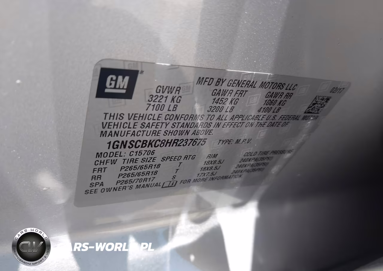 2017 Chevrolet Tahoe Lt VIN:1GNSCBKC8HR237675 - 9