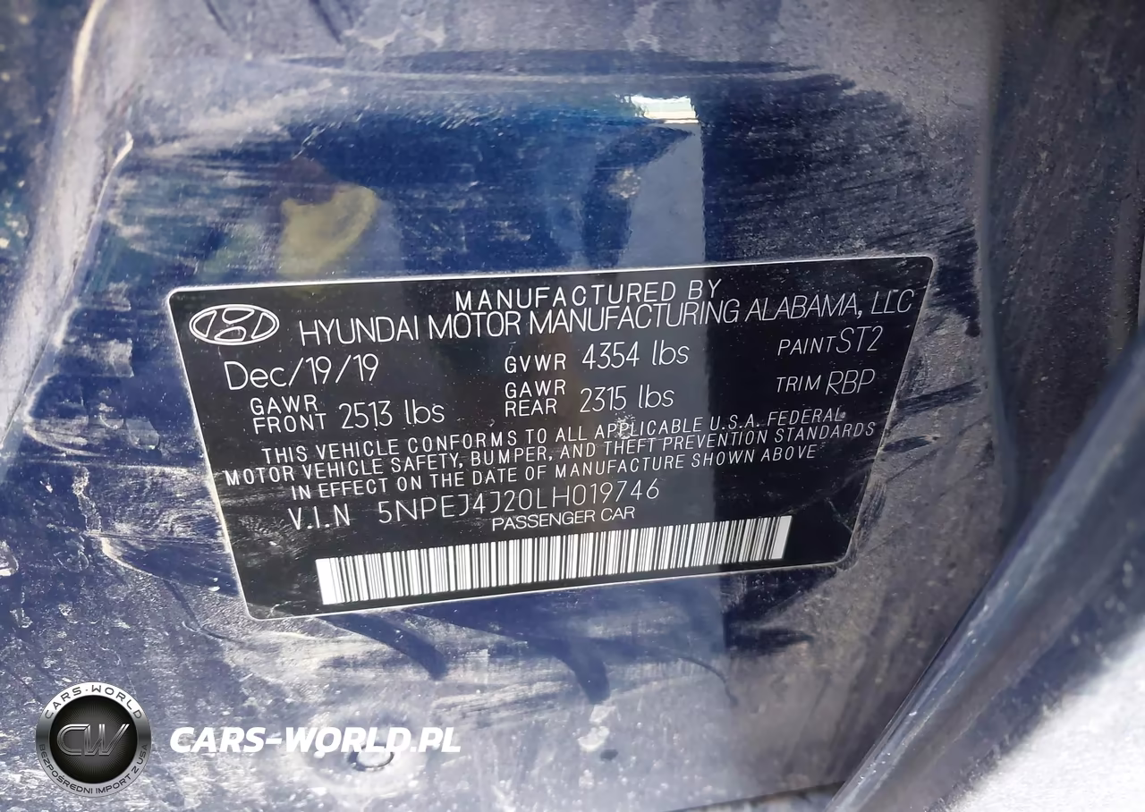 2020 Hyundai Sonata Sel Plus VIN:5NPEJ4J20LH019746 - 9