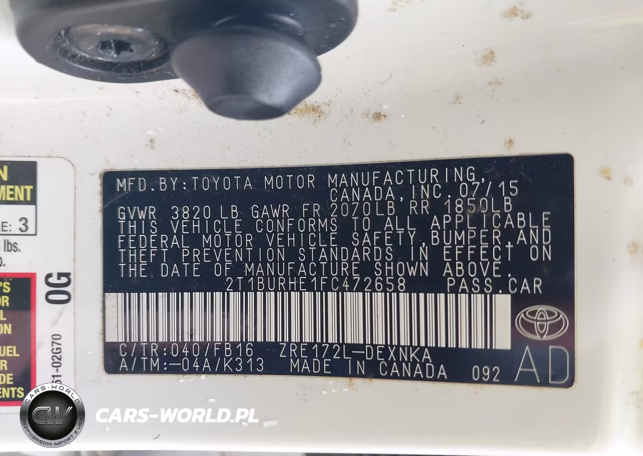 2015 Toyota Corolla Le VIN:2T1BURHE1FC472658 - 9