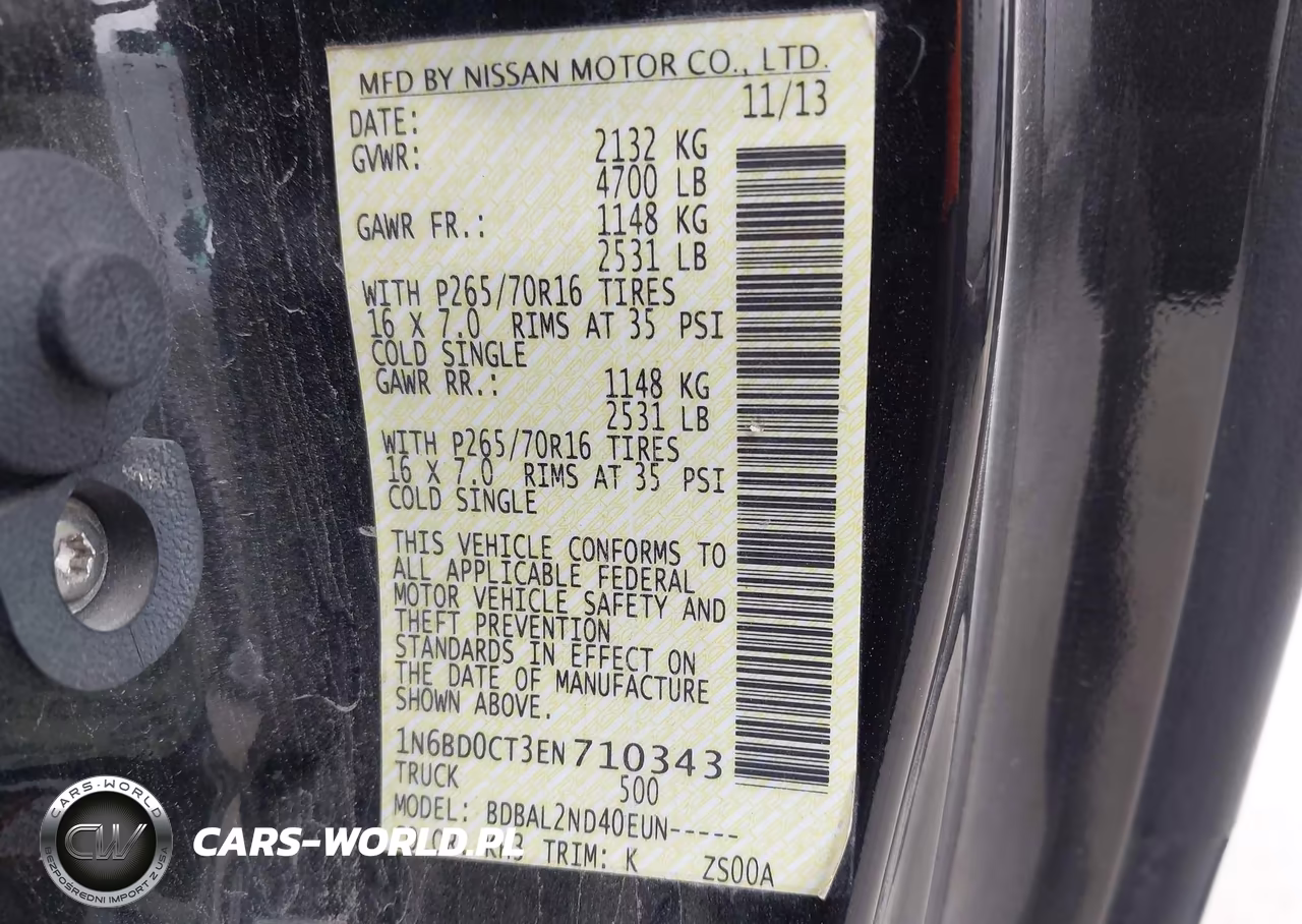2014 Nissan Frontier Sv-I4 VIN:1N6BD0CT3EN710343 - 9