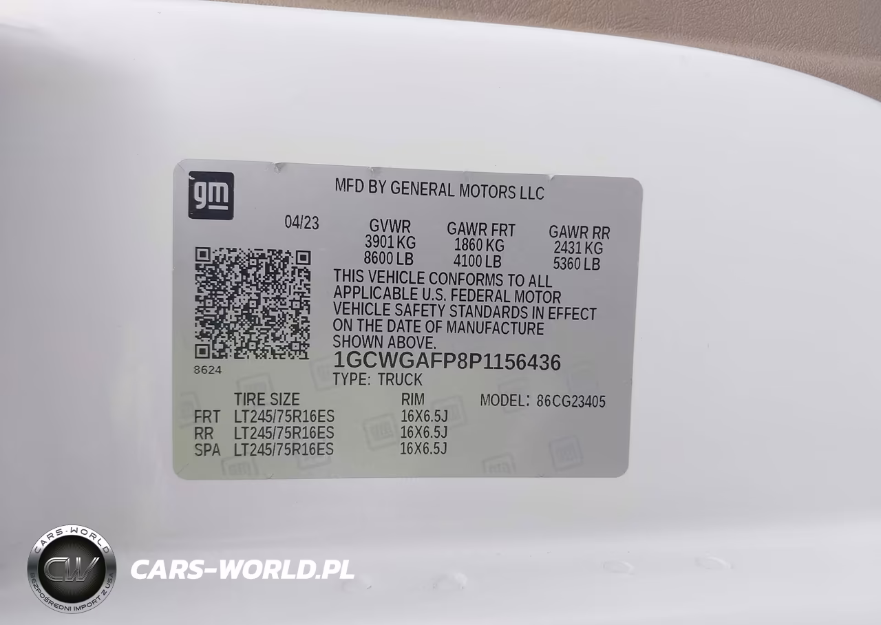 2023 Chevrolet Express Cargo Rwd 2500 Regular Wheelbase Wt VIN:1GCWGAFP8P1156436 - 9