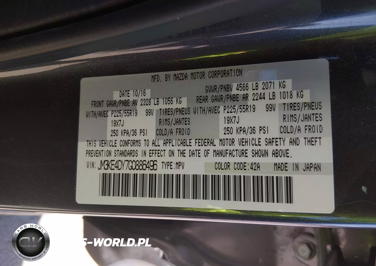 2016 Mazda Cx-5 Grand Touring VIN:JM3KE4DY7G0886496 - 9
