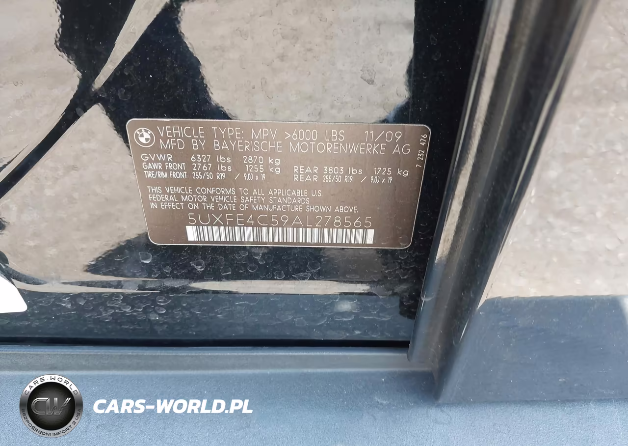 2010 BMW X5 xDrive30I VIN:5UXFE4C59AL278565 - 9