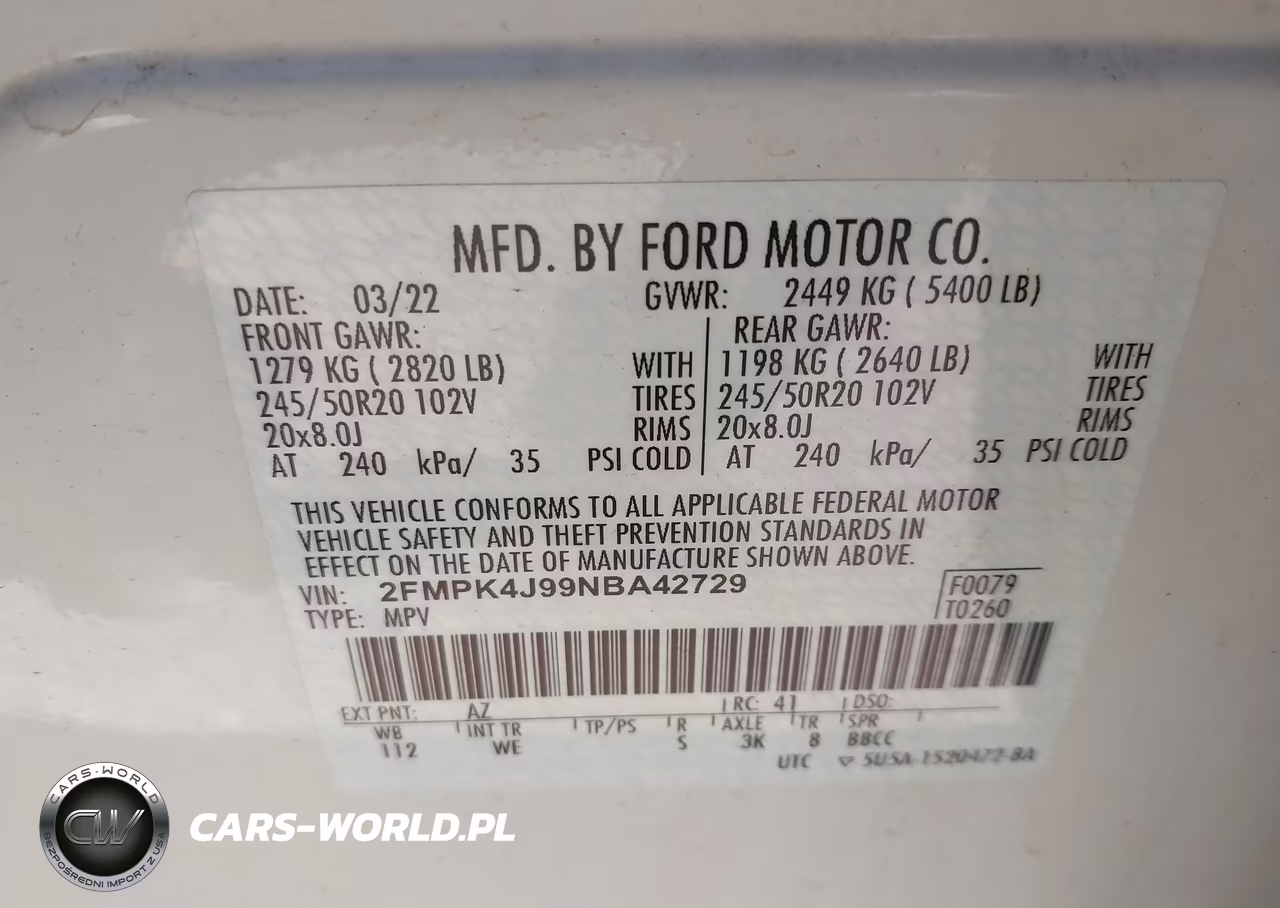 2022 Ford Edge St-Line VIN:2FMPK4J99NBA42729 - 9