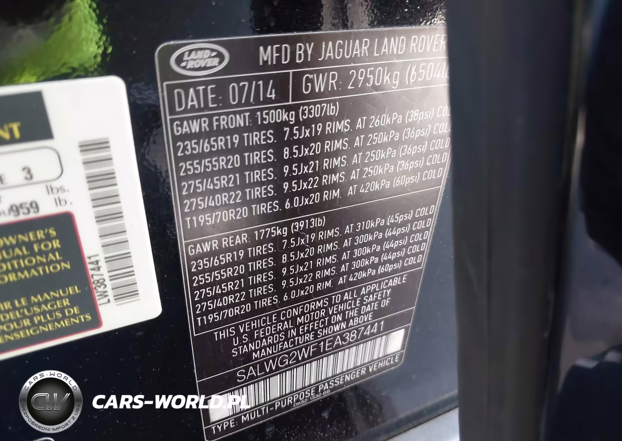 2014 Land Rover Range Rover Sport 3.0L V6 Supercharged Hse-3.0L V6 Supercharged Se VIN:SALWG2WF1EA387441 - 9