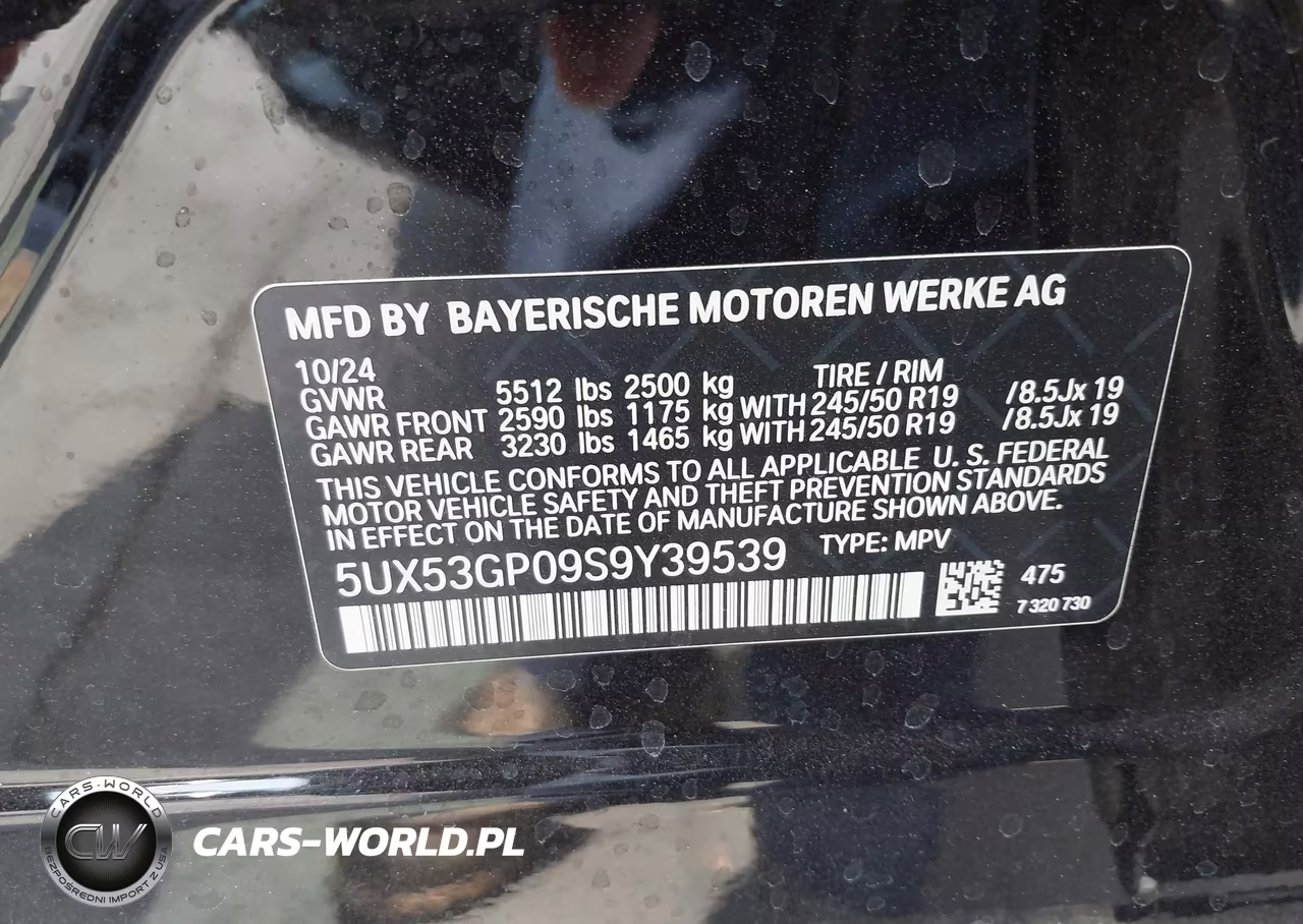 2025 BMW X3 30 xDrive VIN:5UX53GP09S9Y39539 - 9