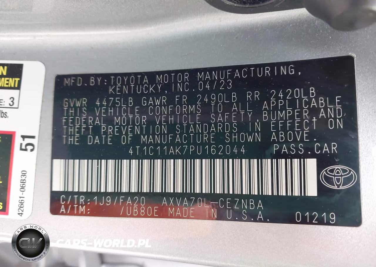 2023 Toyota Camry Le VIN:4T1C11AK7PU162044 - 9