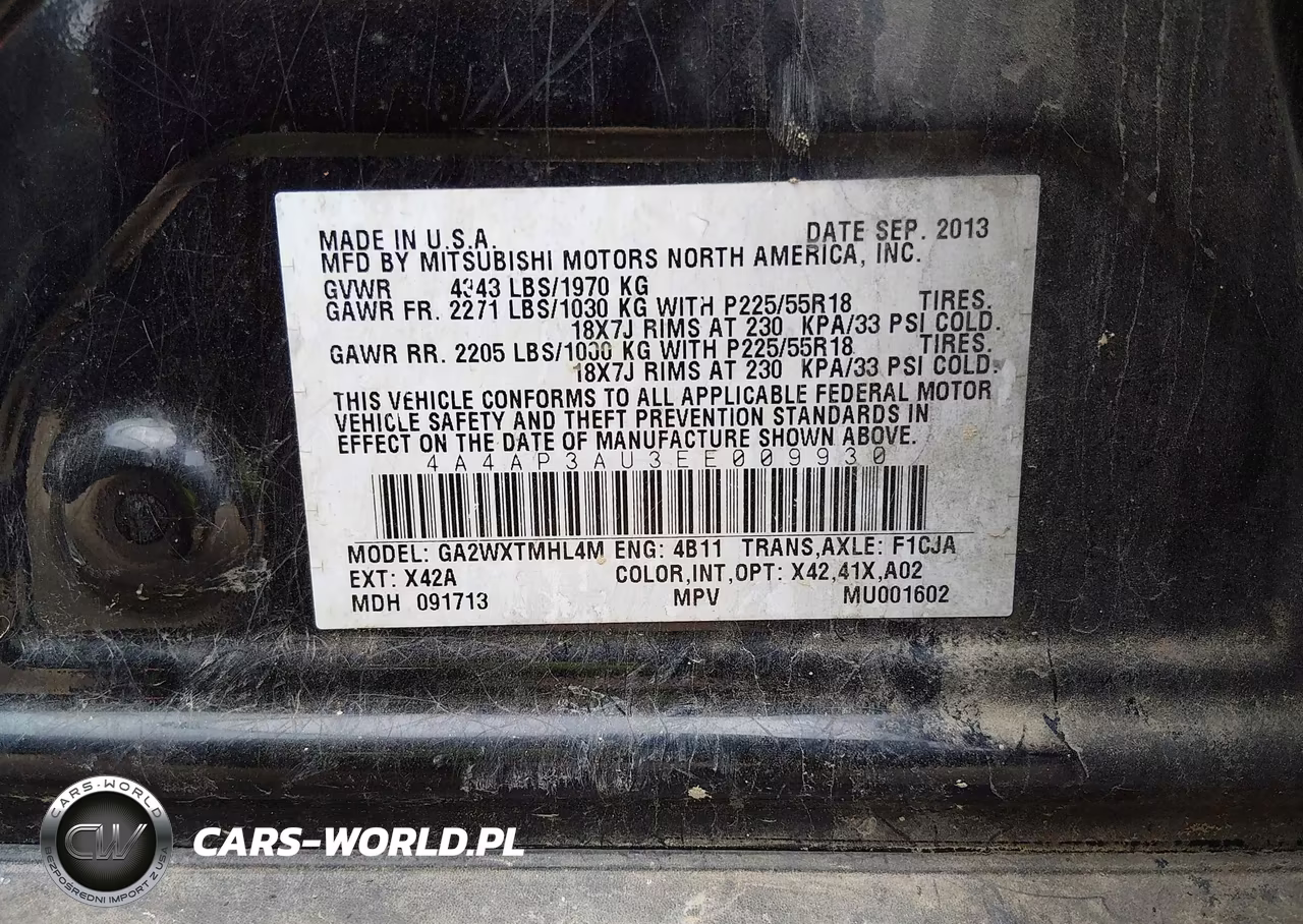 2014 Mitsubishi Outlander Sport Es VIN:4A4AP3AU3EE009930 - 9