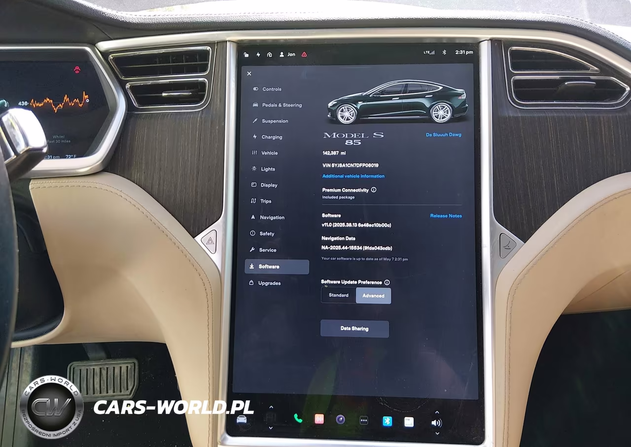 2013 Tesla Model S VIN:5YJSA1CN7DFP06019 - 7