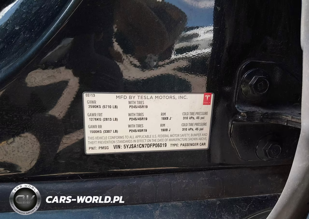 2013 Tesla Model S VIN:5YJSA1CN7DFP06019 - 9