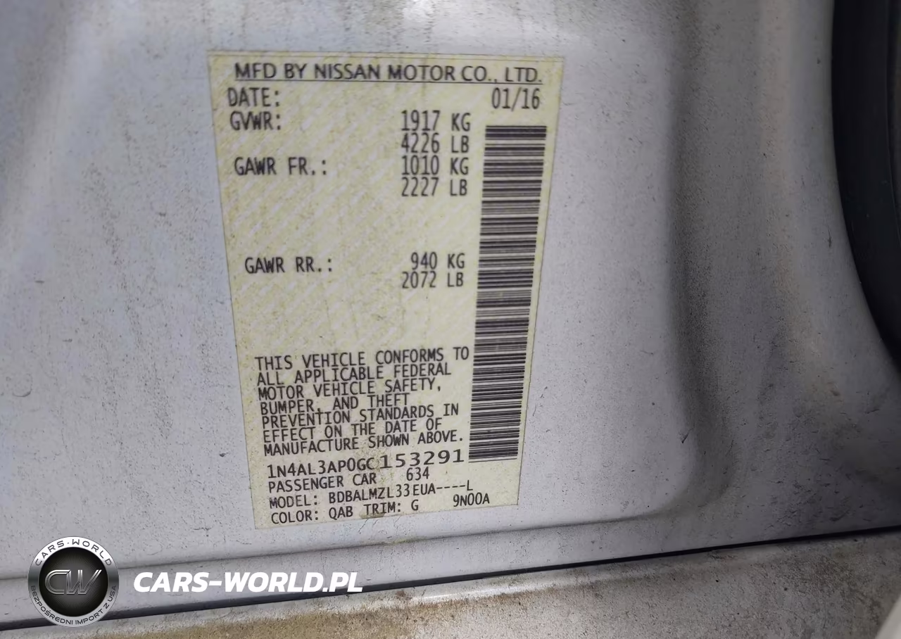 2016 Nissan Altima 2.5 Sv VIN:1N4AL3AP0GC153291 - 9