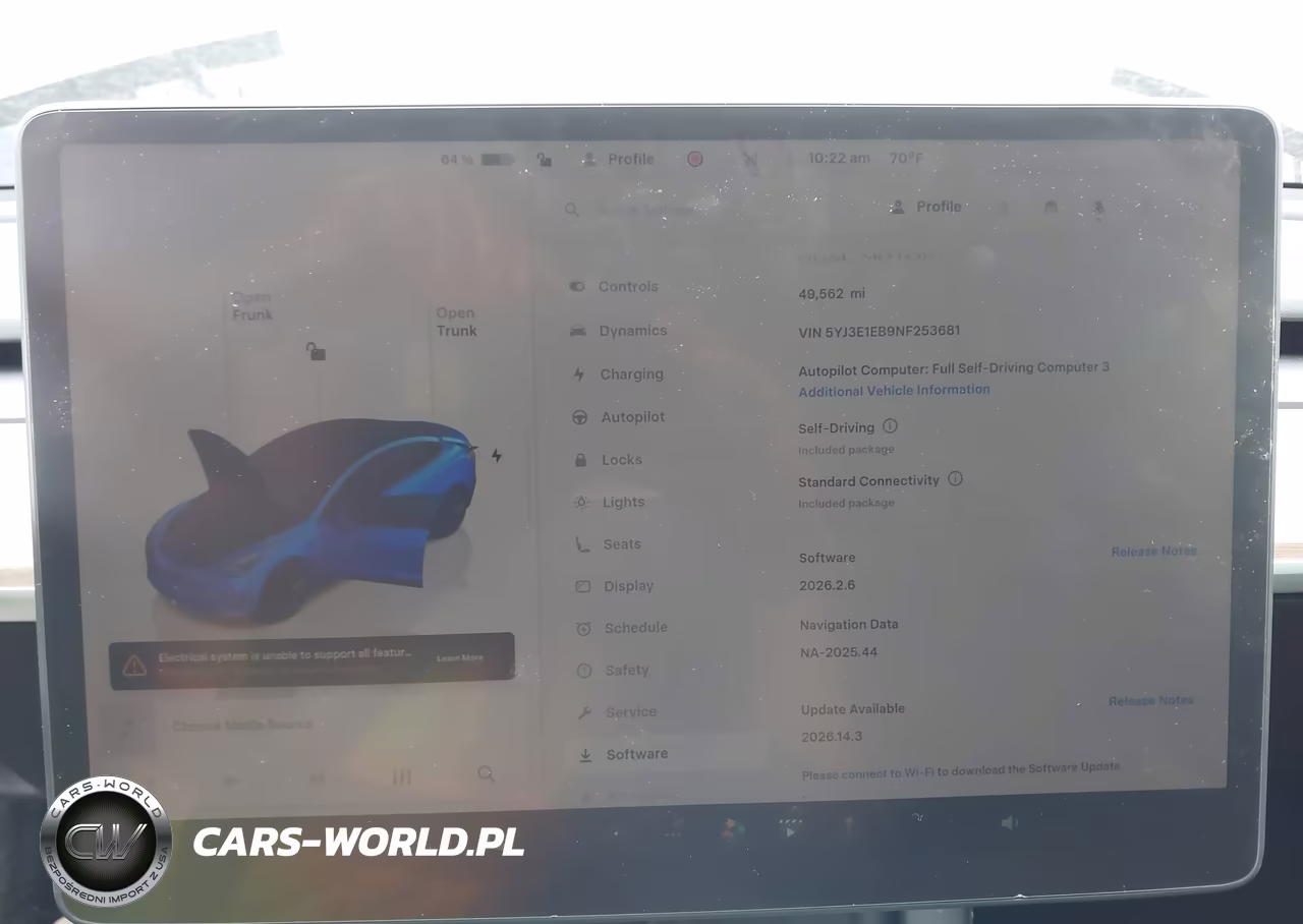 2022 Tesla Model 3 Long Range Dual Motor All-Wheel Drive VIN:5YJ3E1EB9NF253681 - 7