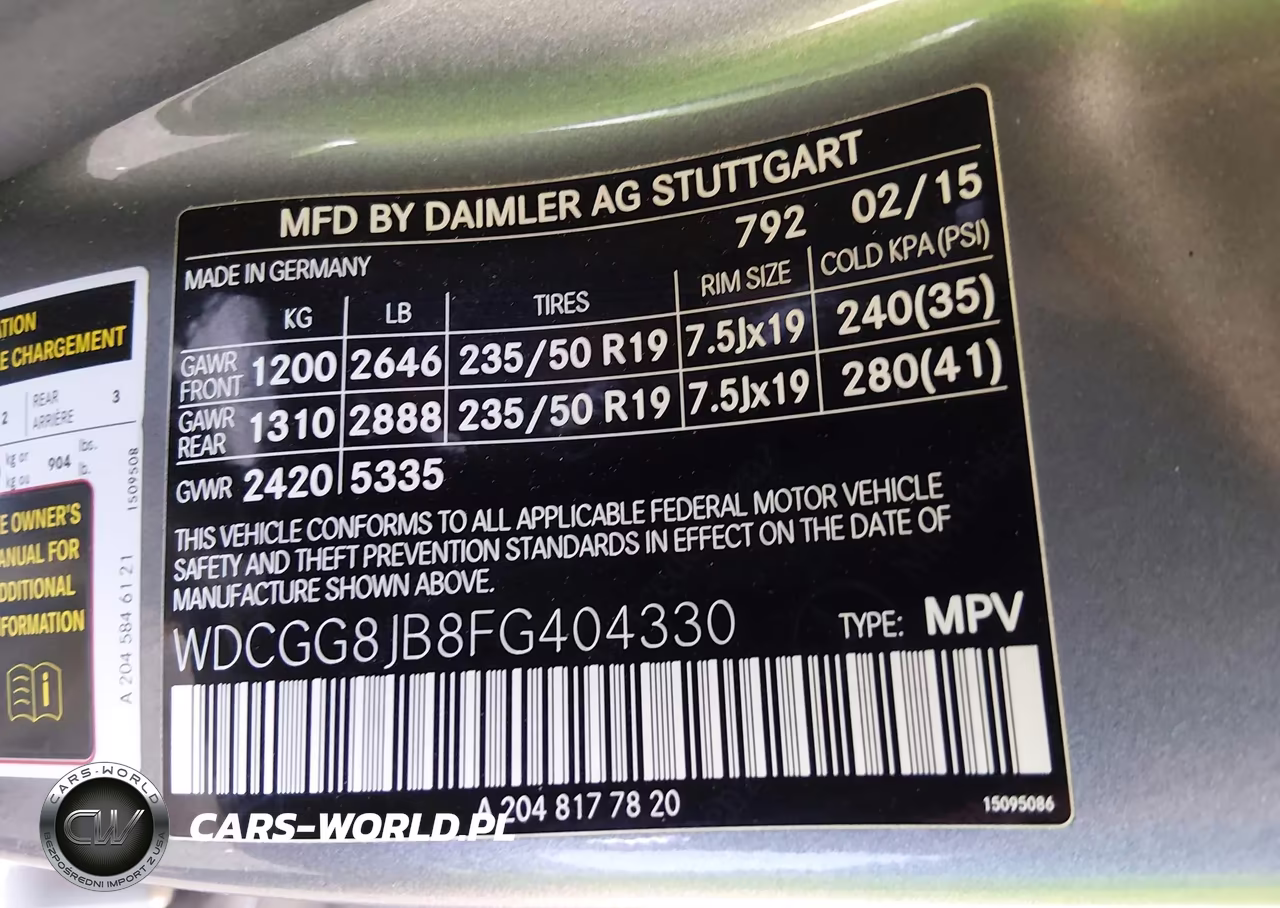 2015 Mercedes-Benz Glk 350 4Matic VIN:WDCGG8JB8FG404330 - 9