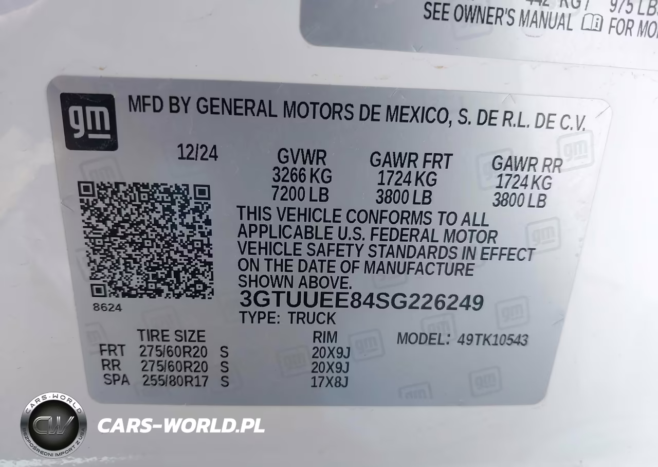 2025 GMC Sierra 1500 4Wd Short Box At4 VIN:3GTUUEE84SG226249 - 9