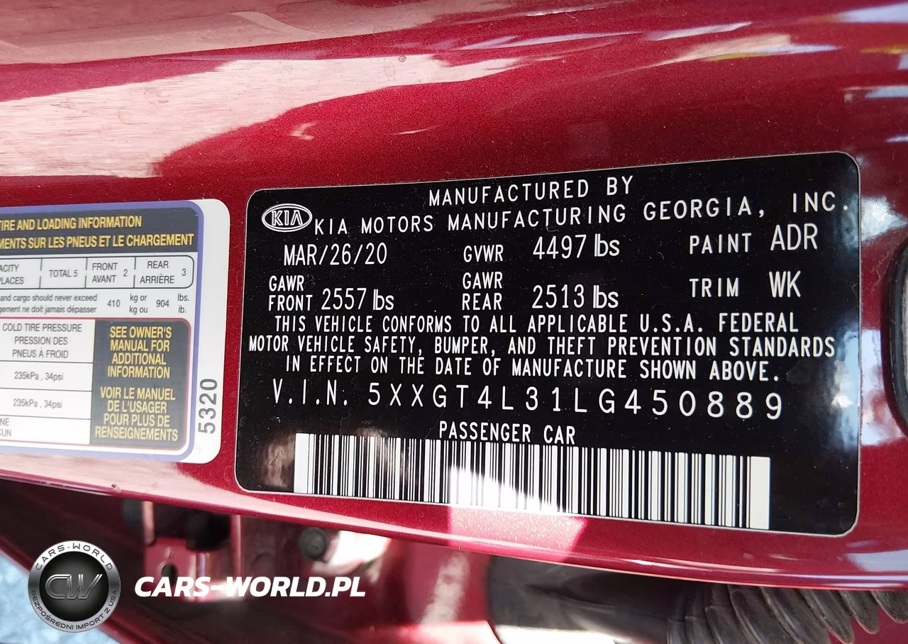 2020 Kia Optima Se VIN:5XXGT4L31LG450889 - 9