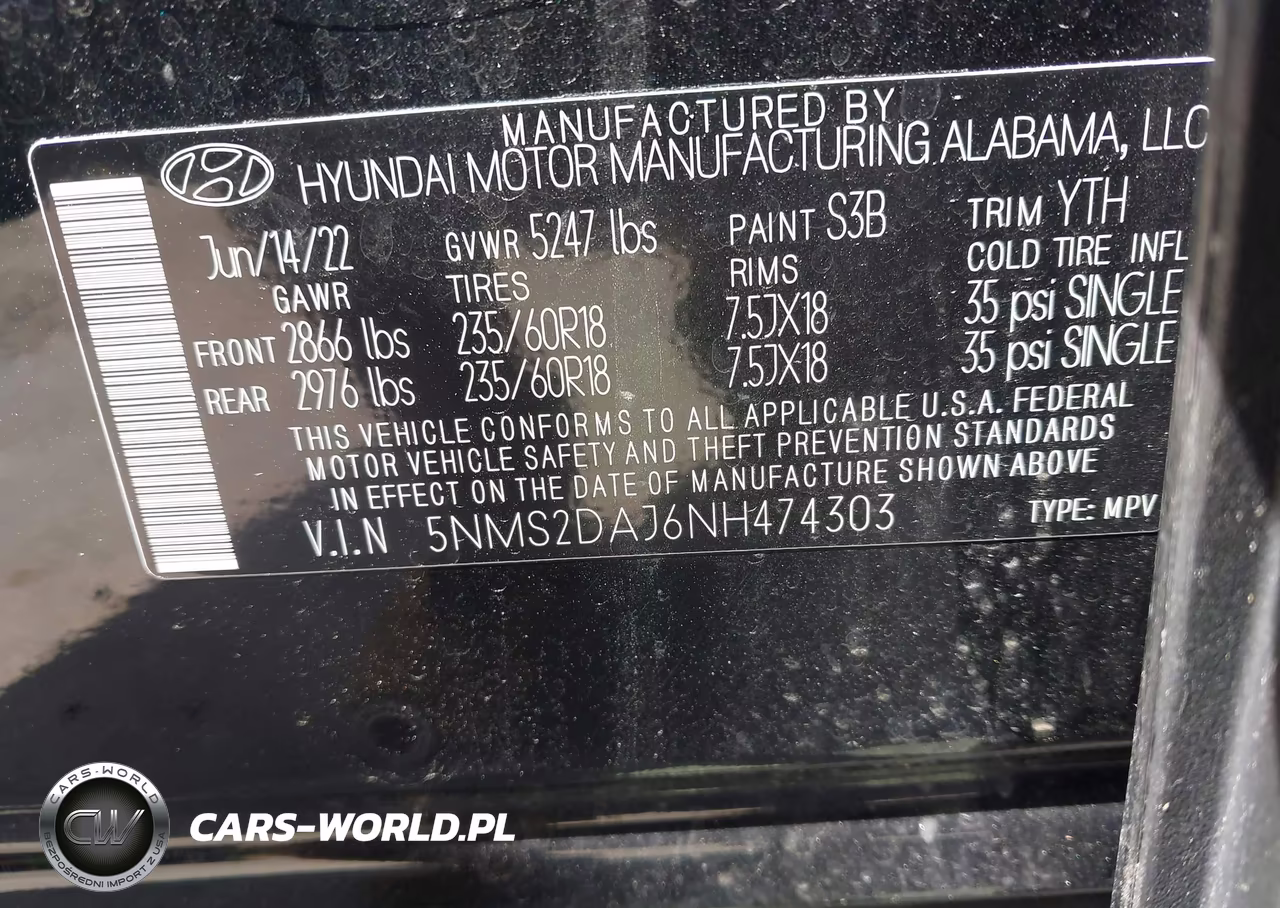 2022 Hyundai Santa Fe Sel VIN:5NMS2DAJ6NH474303 - 9
