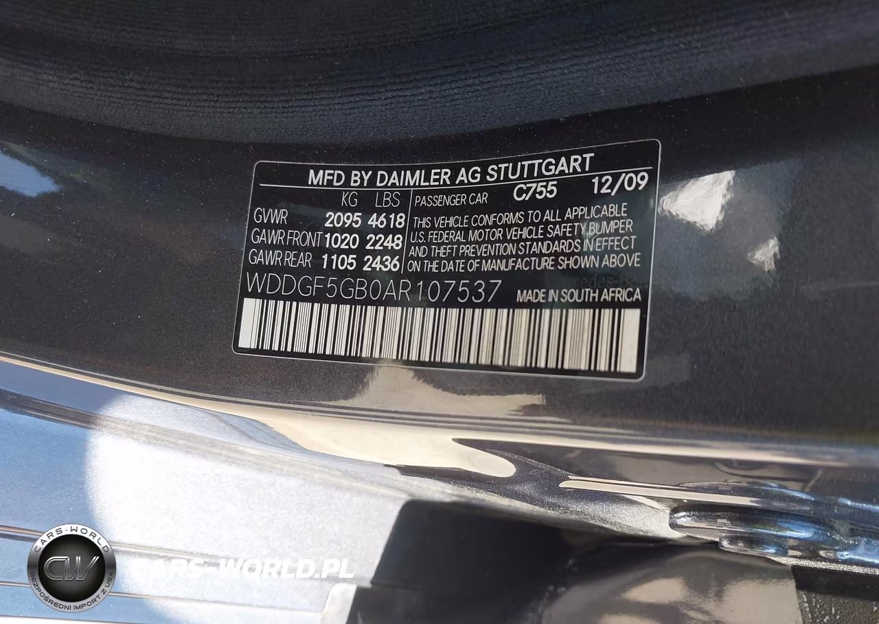 2010 Mercedes-Benz C 350 Sport VIN:WDDGF5GB0AR107537 - 9