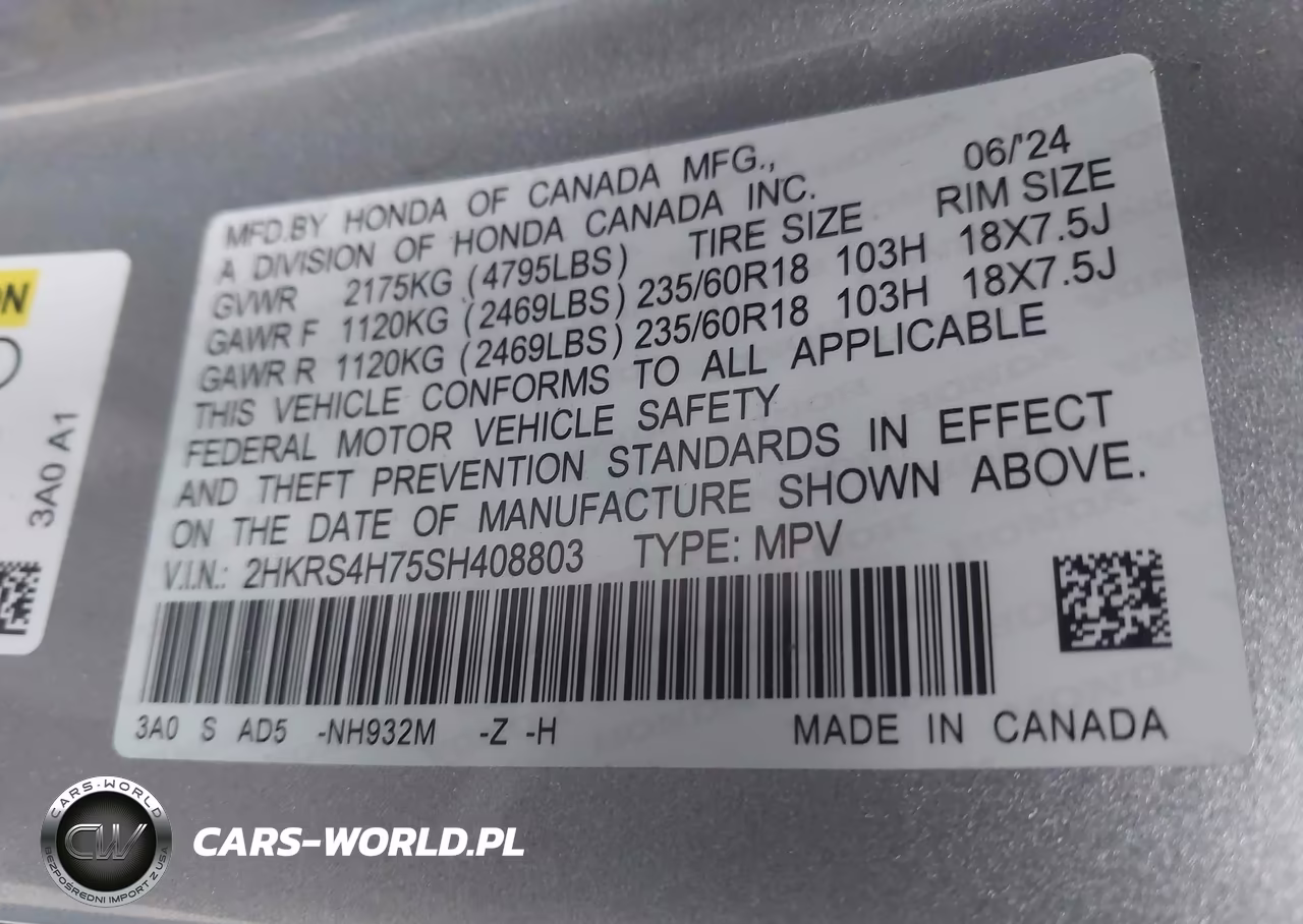 2025 Honda Cr-V Ex-L Awd VIN:2HKRS4H75SH408803 - 9