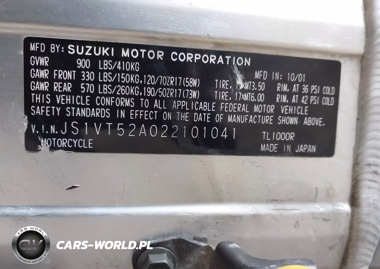 2002 Suzuki Tl1000 R VIN:JS1VT52A022101041 - 10