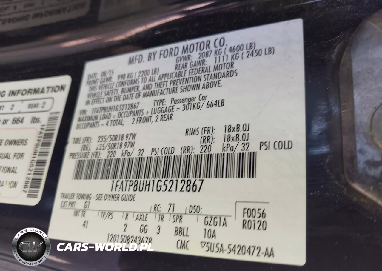 2016 Ford Mustang Ecoboost Premium VIN:1FATP8UH1G5212867 - 9
