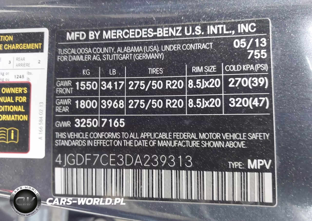 2013 Mercedes-Benz Gl 450 4Matic VIN:4JGDF7CE3DA239313 - 9