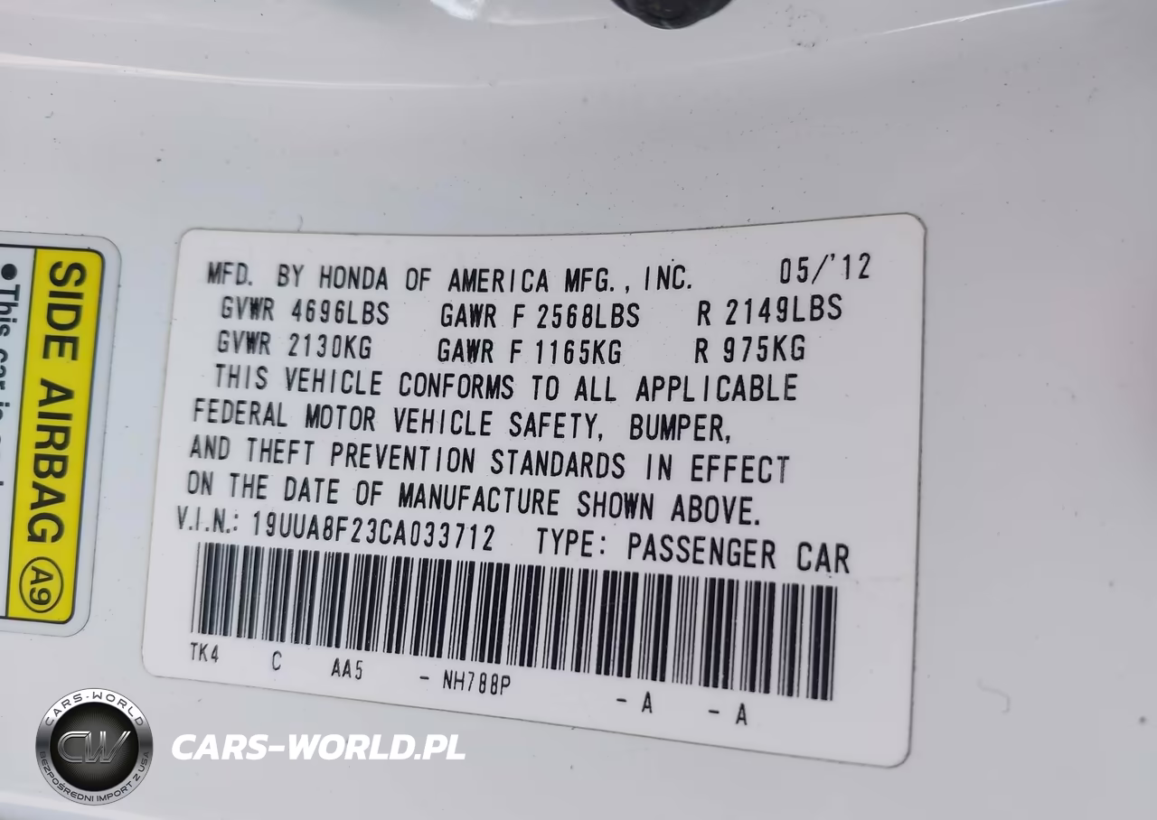 2012 Acura Tl 3.5 VIN:19UUA8F23CA033712 - 9