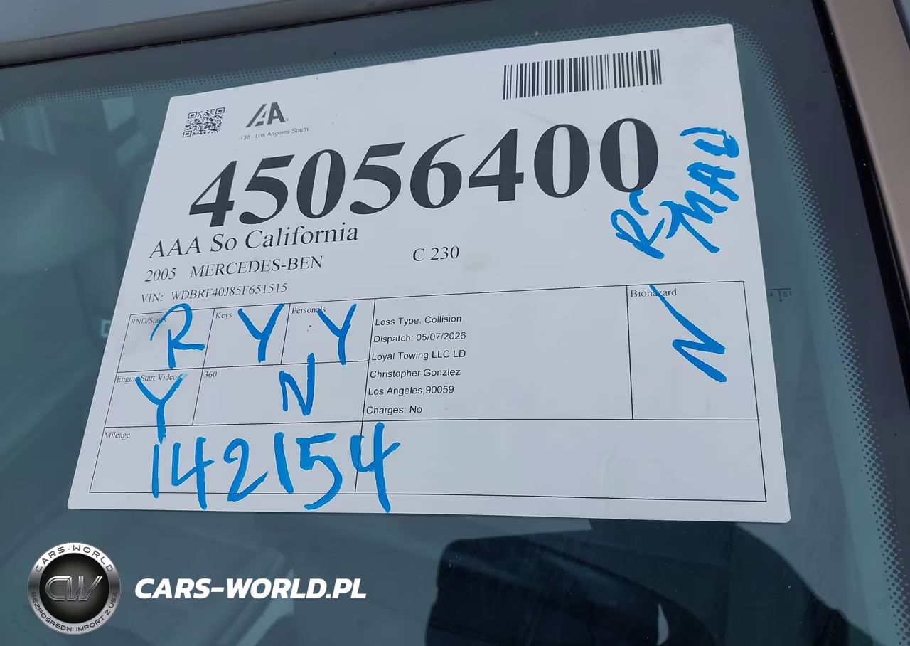 2005 Mercedes-Benz C 230 Kompressor Sport VIN:WDBRF40J85F651515 - 13