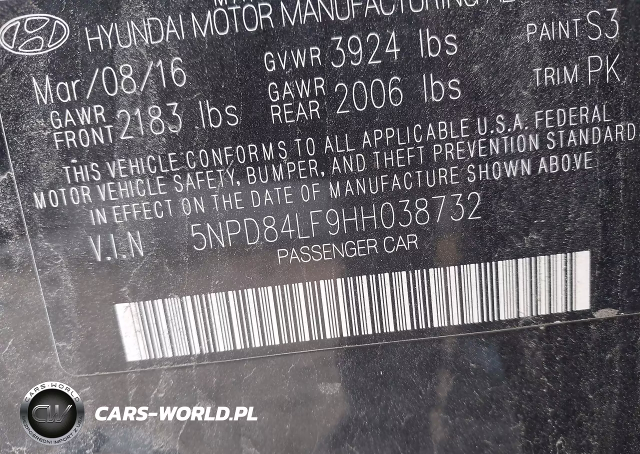 2017 Hyundai Elantra Limited VIN:5NPD84LF9HH038732 - 9
