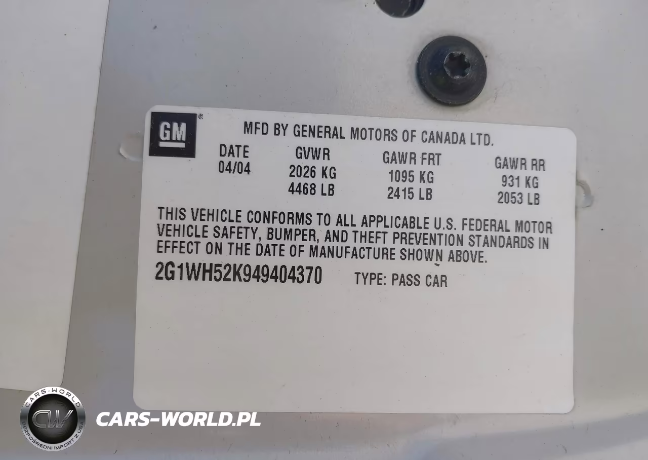 2004 Chevrolet Impala Ls VIN:2G1WH52K949404370 - 9