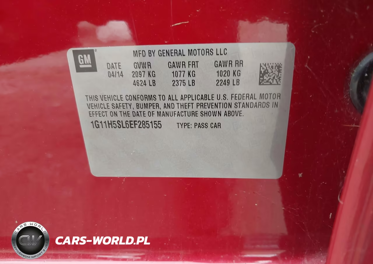 2014 Chevrolet Malibu 1Lz VIN:1G11H5SL6EF285155 - 9
