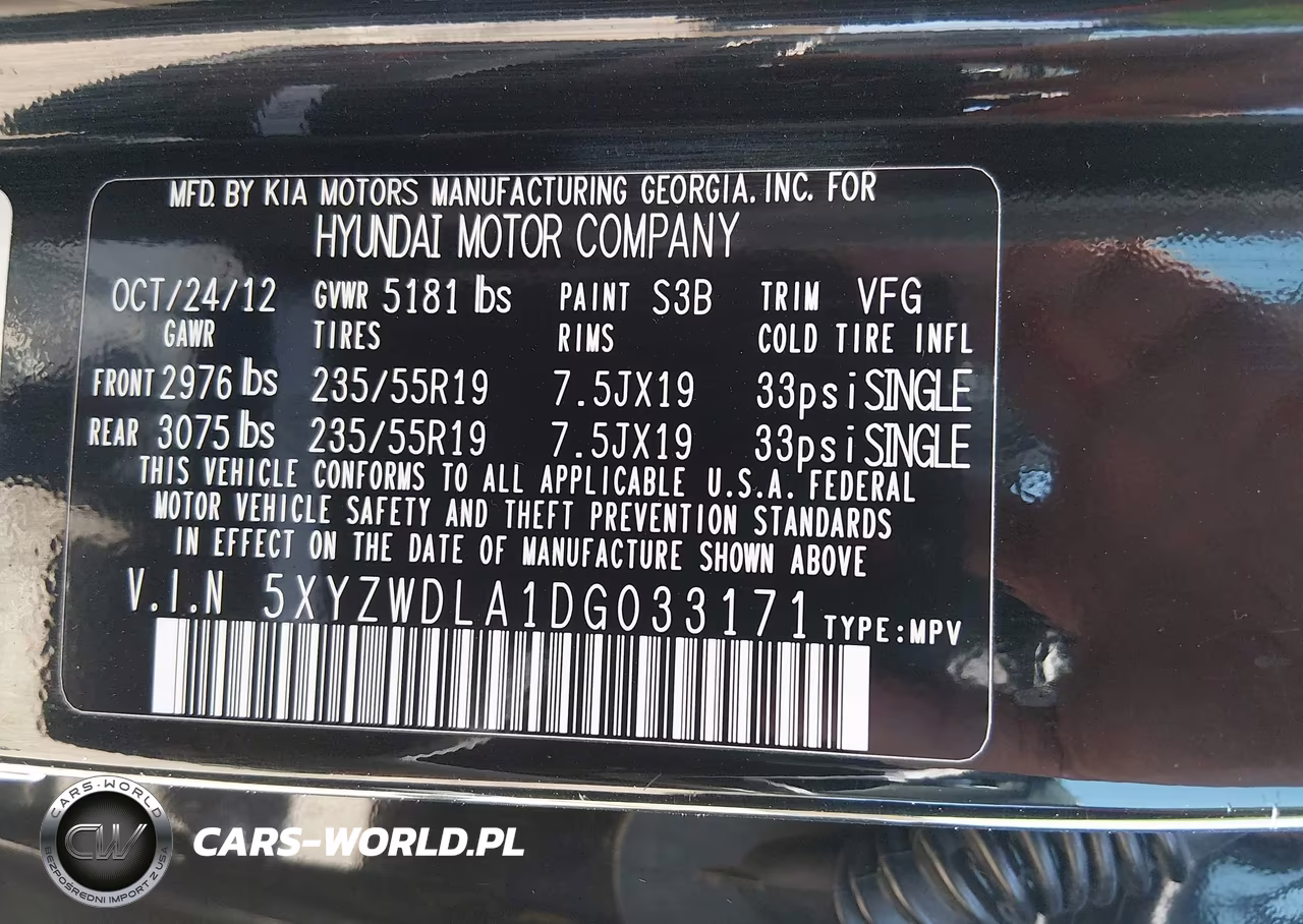 2013 Hyundai Santa Fe Sport 2.0T VIN:5XYZWDLA1DG033171 - 9