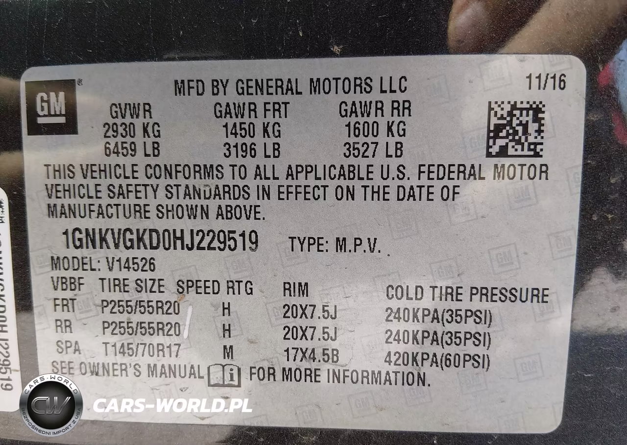 2017 Chevrolet Traverse 1Lt VIN:1GNKVGKD0HJ229519 - 9
