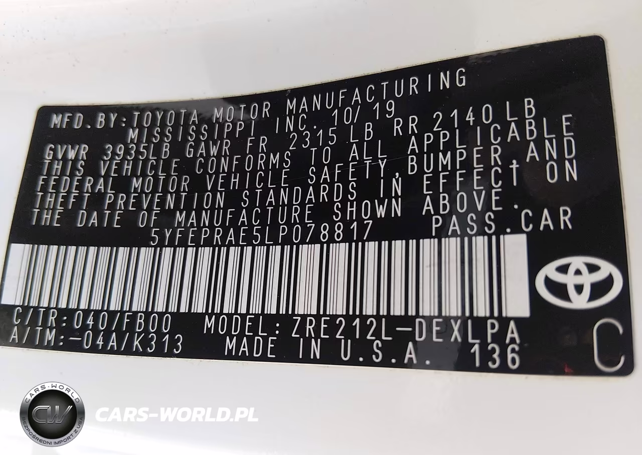 2020 Toyota Corolla Le VIN:5YFEPRAE5LP078817 - 9