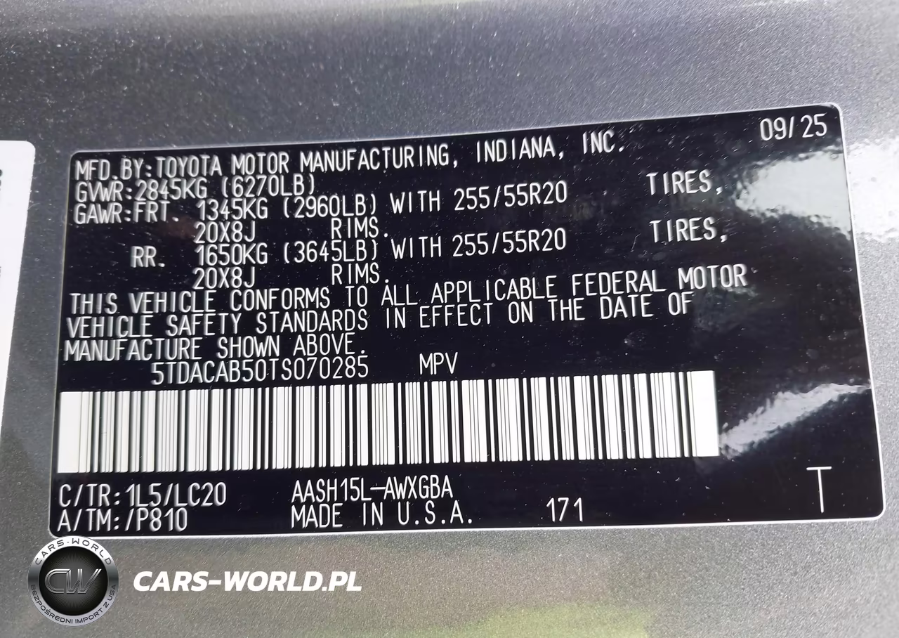 2026 Toyota Grand Highlander Hybrid Limited VIN:5TDACAB50TS070285 - 9