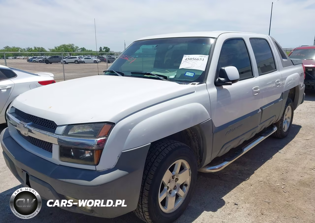 2002 Chevrolet Avalanche 1500 VIN:3GNEK13T22G334726 - 2
