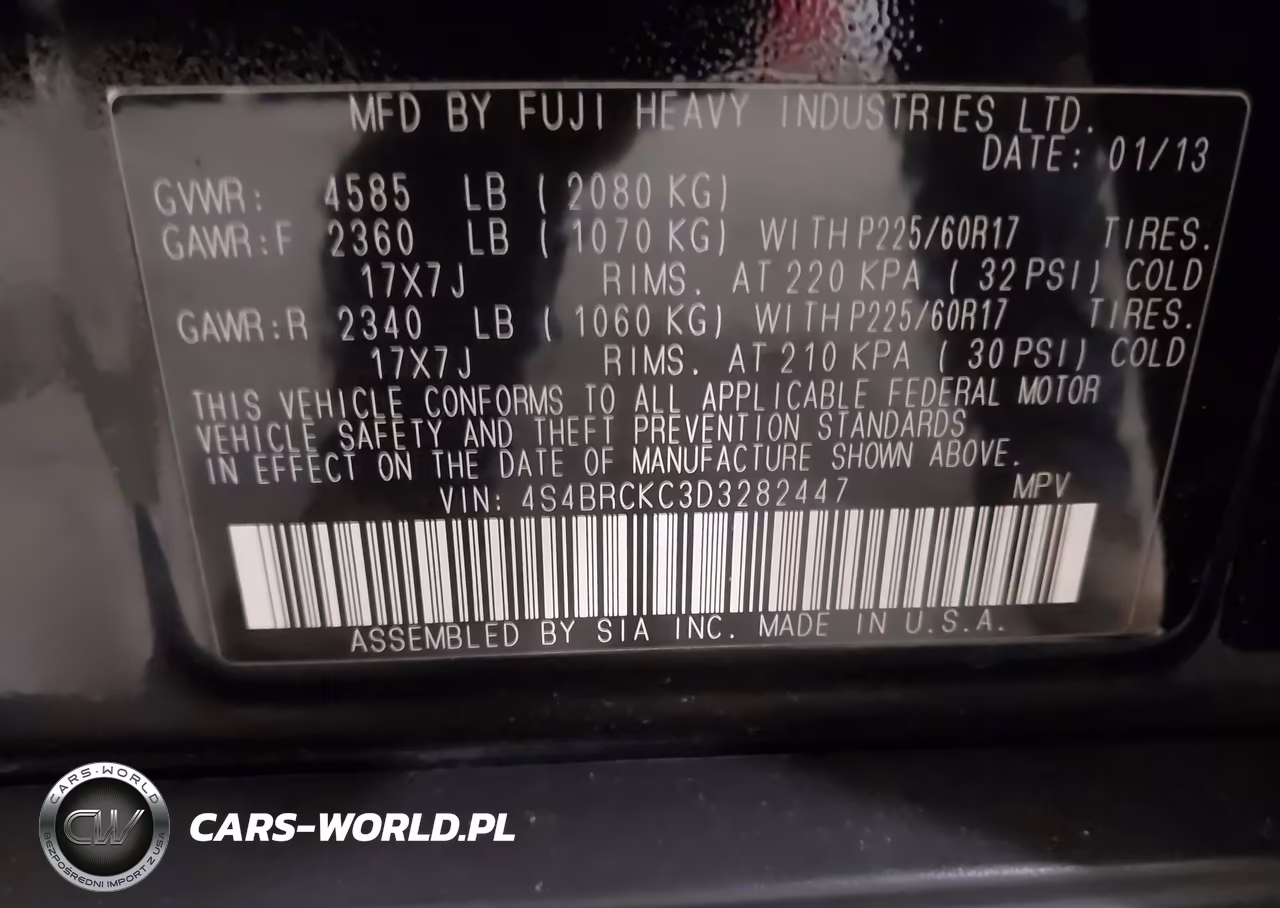 2013 Subaru Outback 2.5I Limited VIN:4S4BRCKC3D3282447 - 9