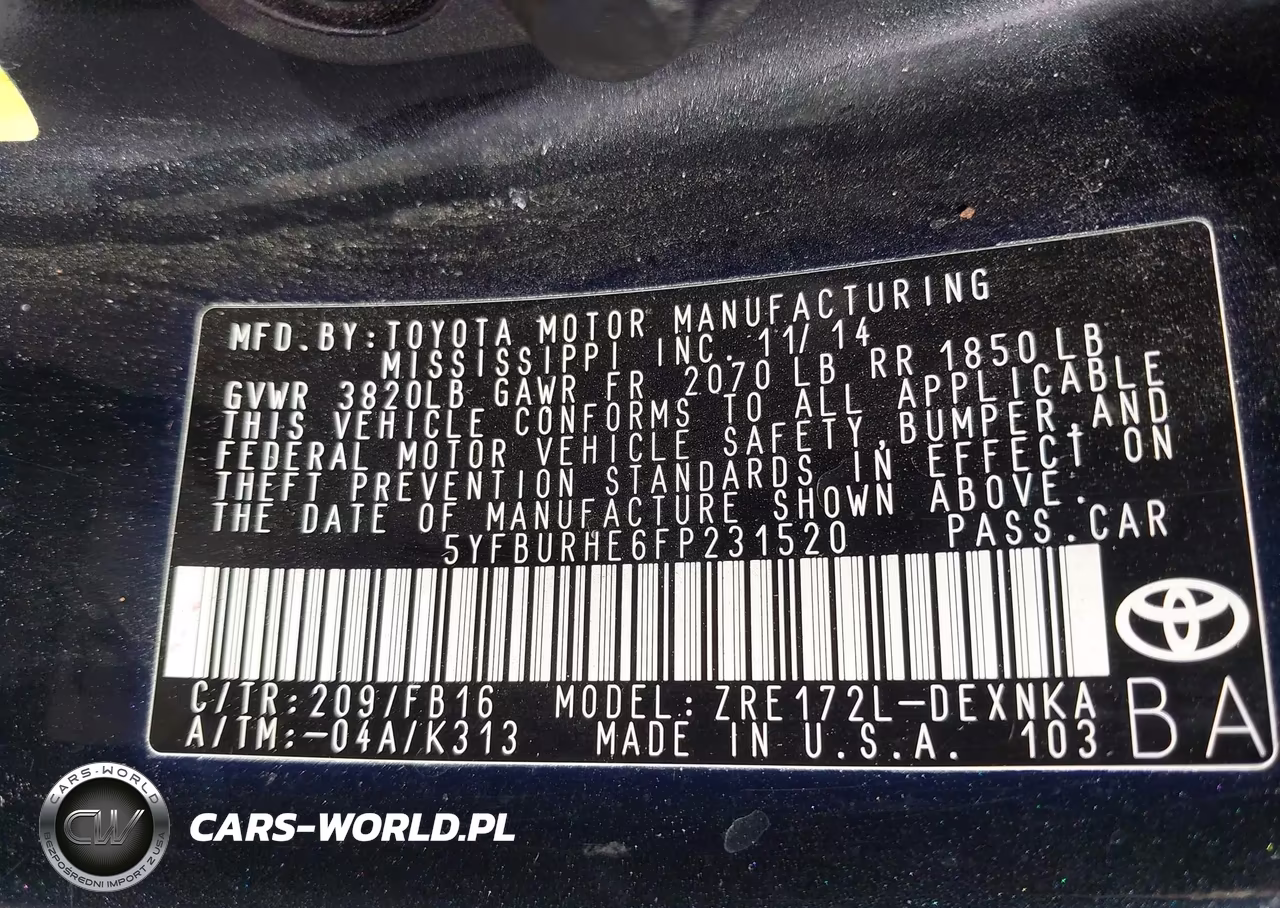 2015 Toyota Corolla Le VIN:5YFBURHE6FP231520 - 9